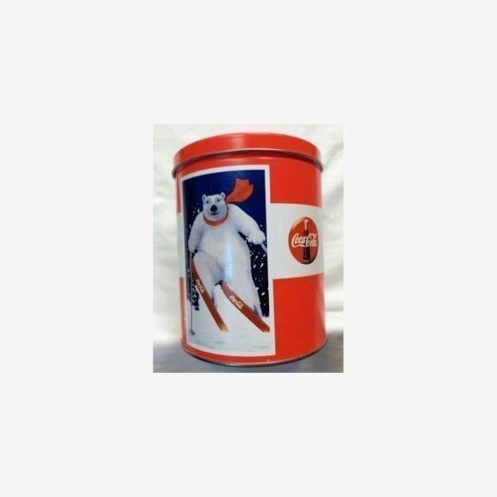 Coca Cola Polar Bear Tin Canister / Cookie Jar